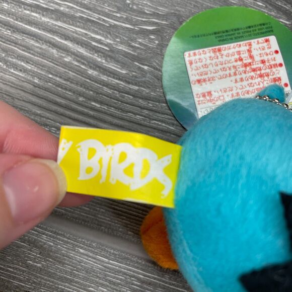 2010 Angry Bird Plush Lot Black Bomb Pink Stella and Mini Blue Bird Clip NEW - Picture 8 of 10